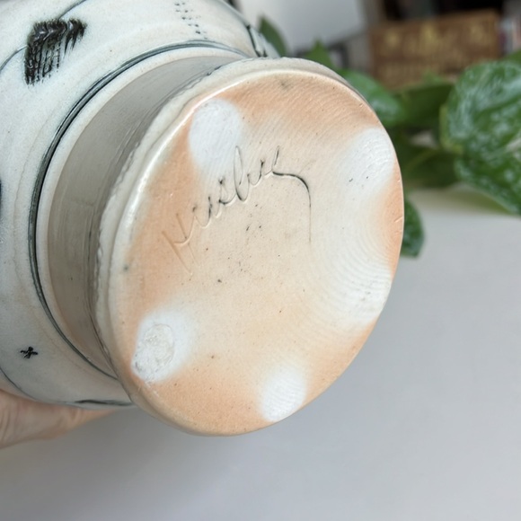 Handmade Pottery Vase Abstract Shapes Husby - Picture 8 of 12